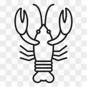 Abstract Silhouette Of Lobster Premium Clipart - Lobster Black And White Clipart