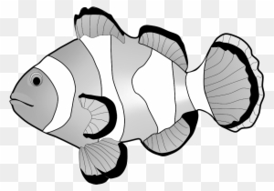 Clownfish Clipart - Clown Fish Clipart Black And White