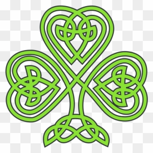 Clipart Of Shamrocks And Four Leaf Clovers - St Patricks Day Celtic