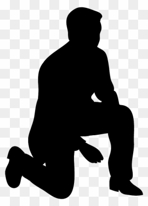 Kneeling Silhouette Clipart Collection - Man Kneeling Down Silhouette