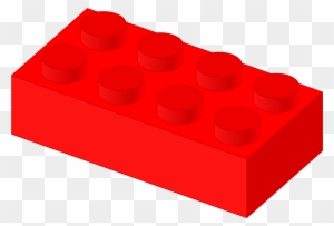 Plastic Brick, Red - Red Lego Brick Png