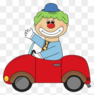 In A Clown Car Clip Art Image Clown Driving A Little - Clown In A Car Clipart