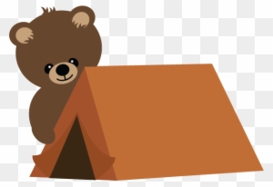 Bear With Tent Svg Scrapbook File Bear Svg File Camping - Cute Camping Tent Clipart