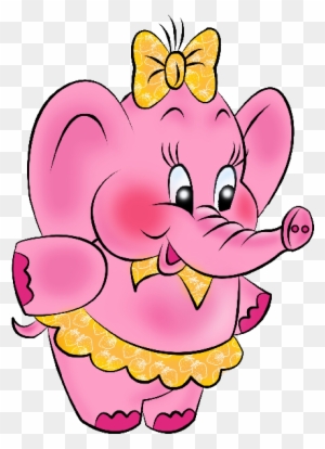 Cartoon Baby Elephant Pink Clip Art - Pink Baby Elephant Cartoon - Free  Transparent PNG Clipart Images Download