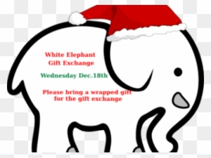 White Elephant Clipart - White Elephant Gift Exchange Numbers