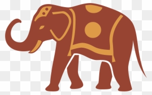 Ornamented Elephant Bclipart - Decorative Elephant Shower Curtain