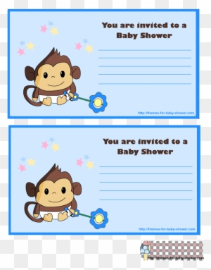 Monkey Baby Shower Kit For Baby Boys Invitations, Cards - Baby Shower
