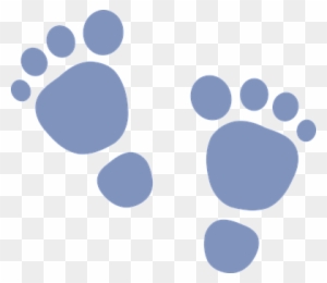 Footprint Baby Blue Boy Feet Steps Birth N - Baby Feet Clip Art