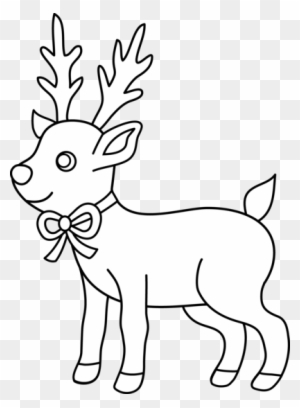 Cute Reindeers Christmas Coloring Pages