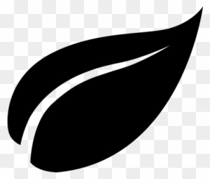 Leaf Black Shape Vector - Leaf Logo Black And White