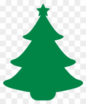 Árbol De Navidad Plana Verde Transparent Png - Christmas Tree Silhouette