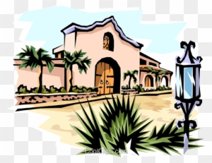 Mexican House Royalty Free Vector Clip Art Illustration - El Rancho De Las Rosas Esperanza Rising