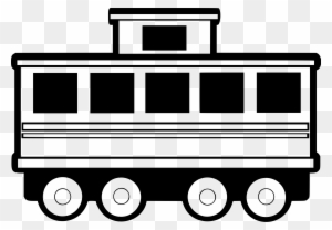 Big Image - Train Car Clipart Black And White