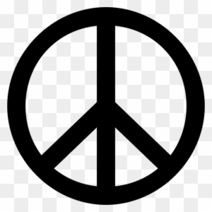 Vector Clip Art Of Black Peace Symbol Public Domain - Peace Sign Png