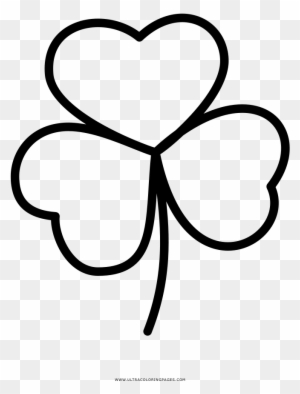 A Common Three Leaf Clover Coloring Page - St Patricks Day Templates ...