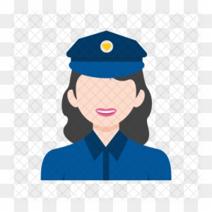 Army, Captain, Guard, Officer, Official, Police Icon - Police Woman Png Cartoon