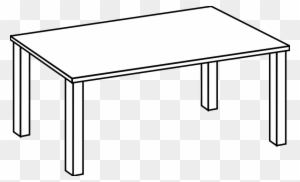 Picnic Table Clipart Black And White - White Table Clipart