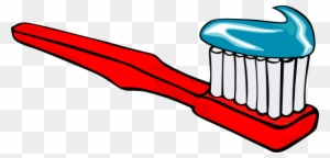Toothbrush With Toothpaste Clip Art At Clker Com Vector - Tooth Brush Clip Art