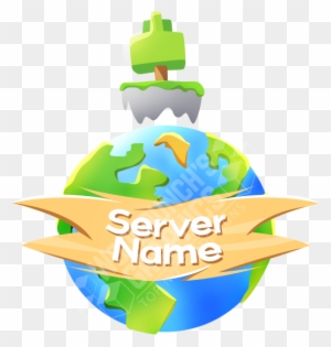 Skyblock Planet Server Logo Template - Banner Server Minecraft Template