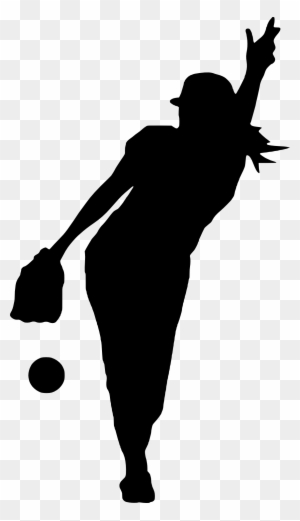Sports, Personal Use, Girl Pitch, - Softball Pitcher Silhouette