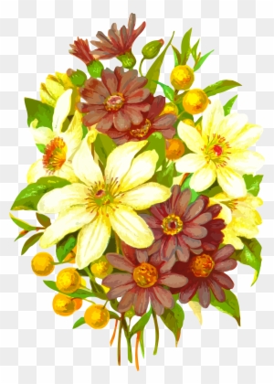 Big Image - Lila Vintage Viktorianische Mit Blumenillustration