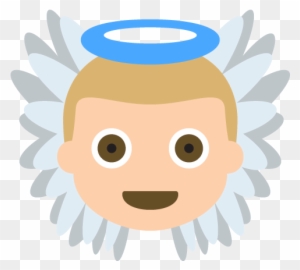 Baby Angel Tone 2 Emoji Emoticon Vector Icon - Cara De Angel Png