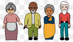 Hello Clipart Social Person - Old People Working Together Transparent