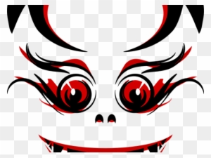 Creepy Clipart Bloodshot Eye - Scary Red Face Shower Curtain