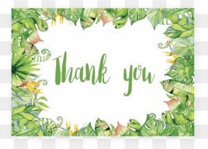 Luau Themed Thank You Cards Printable By Littlesizzle - Thank You Card Printable Green