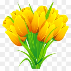 Yellow Tulip Clip Art - Spring Tulip Clip Art