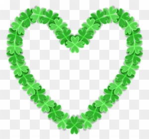 Love, 3d Heart, Shamrock, Clover, St Patrick's Day - St Patrick Tagesherz Geschenkanhänger