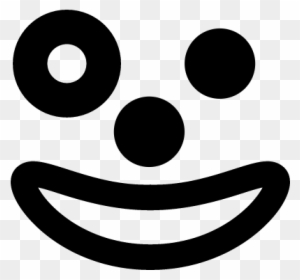 Clown Face Vector - Clown Smiley Black And White