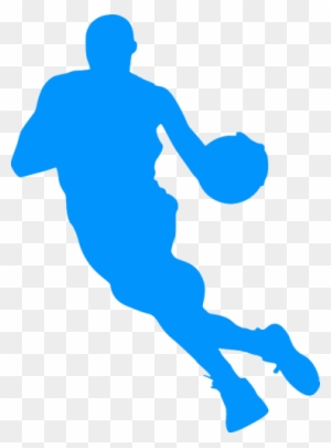 88 Basketball Clipart Free Printable Public Domain - Basketball Player Silhouette Blue