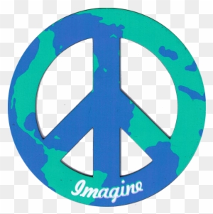 Magnetic - Imagine World Peace 2" Magnet
