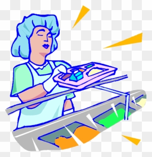 Clipart High School Cafeteria - Food Service Worker Clipart