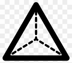 Triangular Pyramid From Top View Free Icon - Hazard Symbol Black And White