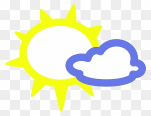 Overclouded Sunny, Cloudy, Sun, Cloud, Overcast, Overclouded - Weather Symbols Sun