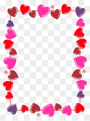 Leiaalisonlavigne Hearts Frame/boarder Png By Leiaalisonlavigne - Valentines Day Border Clip Art