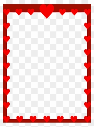 Border With Red Hearts - Valentines Day Border Clip Art
