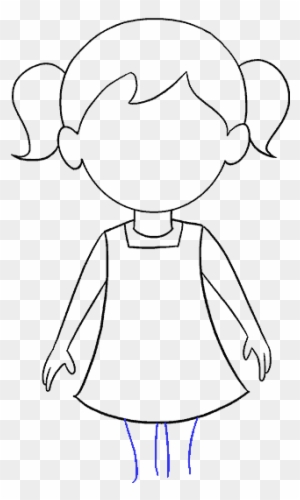 How To Draw A Cartoon Girl In A Few Easy Steps - Drawing - Free Transparent  PNG Clipart Images Download