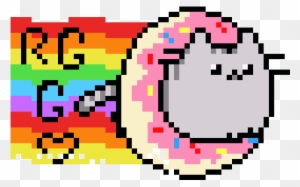 Pixilart - Pusheen Cat w/Dount by Cahill