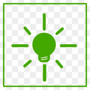 Eco Save Energy Vector Icon - Light Bulb Icon Green