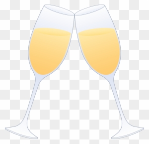 Apple Cider Clipart - Two Glasses Of Champagne Clinking