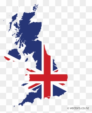 Flag Vector Map Of The United Kingdom - United Kingdom Flag Country