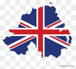 Uk Flag Vector Map Of Northern Ireland - Union Flag Northern Ireland