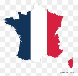 Flag Vector Map Of France Vectors - France