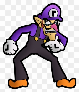 I Decided To Draw What Paper Mario Would Look Like - Mario Party Ds Waluigi  - Free Transparent PNG Clipart Images Download