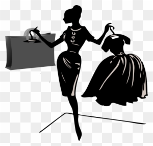 Women Shopping Clip Art - Fashion Clip Art