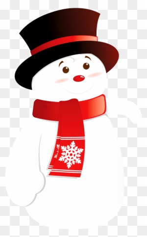 Christmas Snowman Clipart - Merry Christmas Snowman Round Ornament