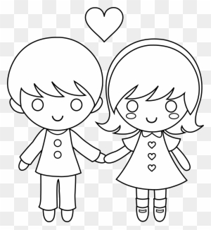 School Boy And Girl Drawing Free Transparent Png Clipart Images Download